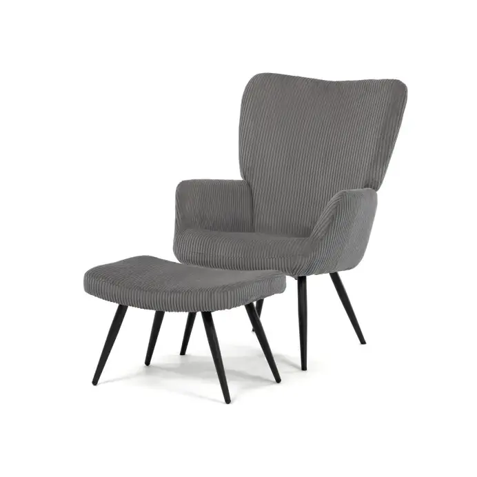 Autronic Křeslo s podnožkou AK-L7285 GREY6
