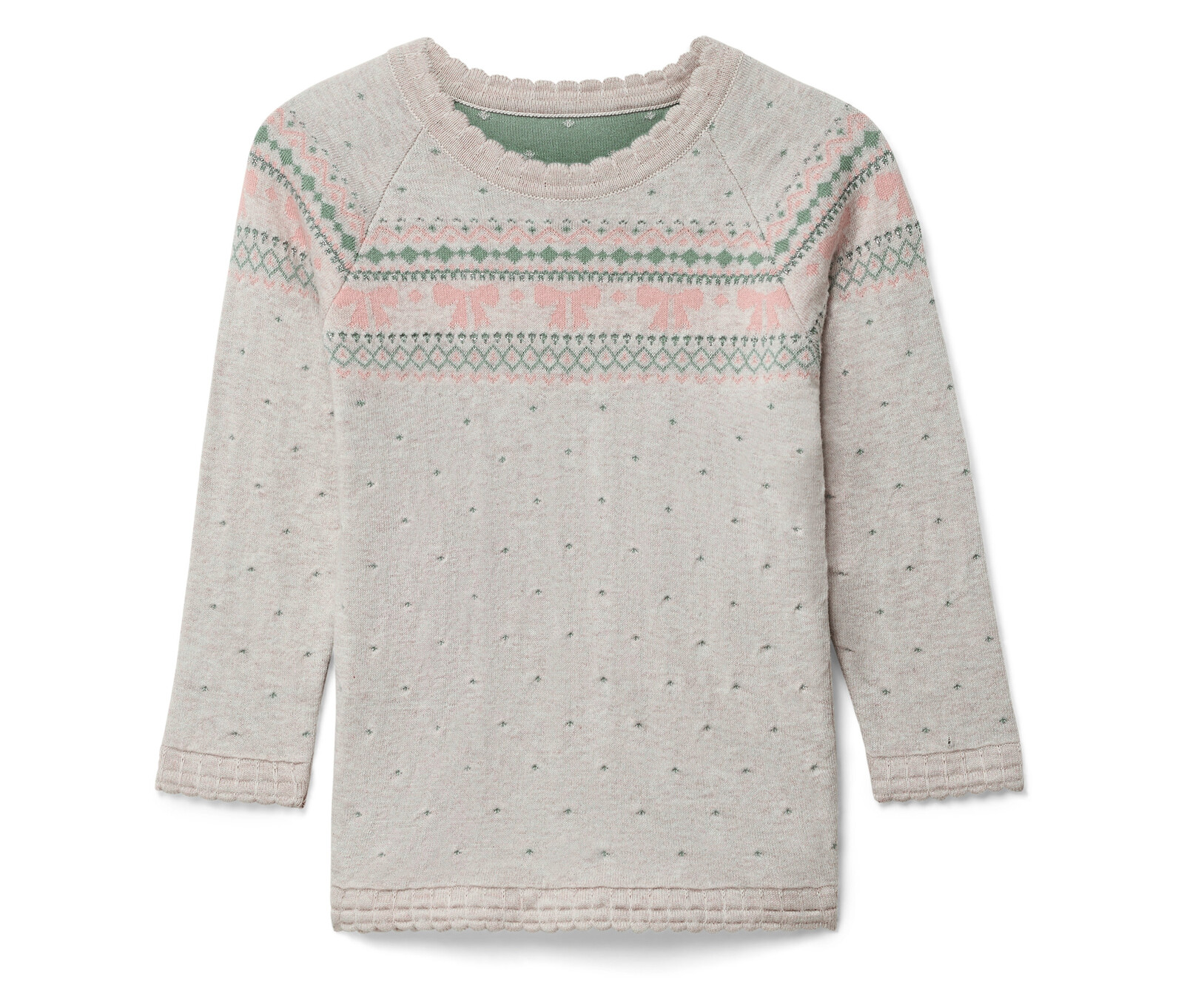 Tchibo - Dětský pletený svetr - pro dívky - vel. 86/92 - barva: béžová