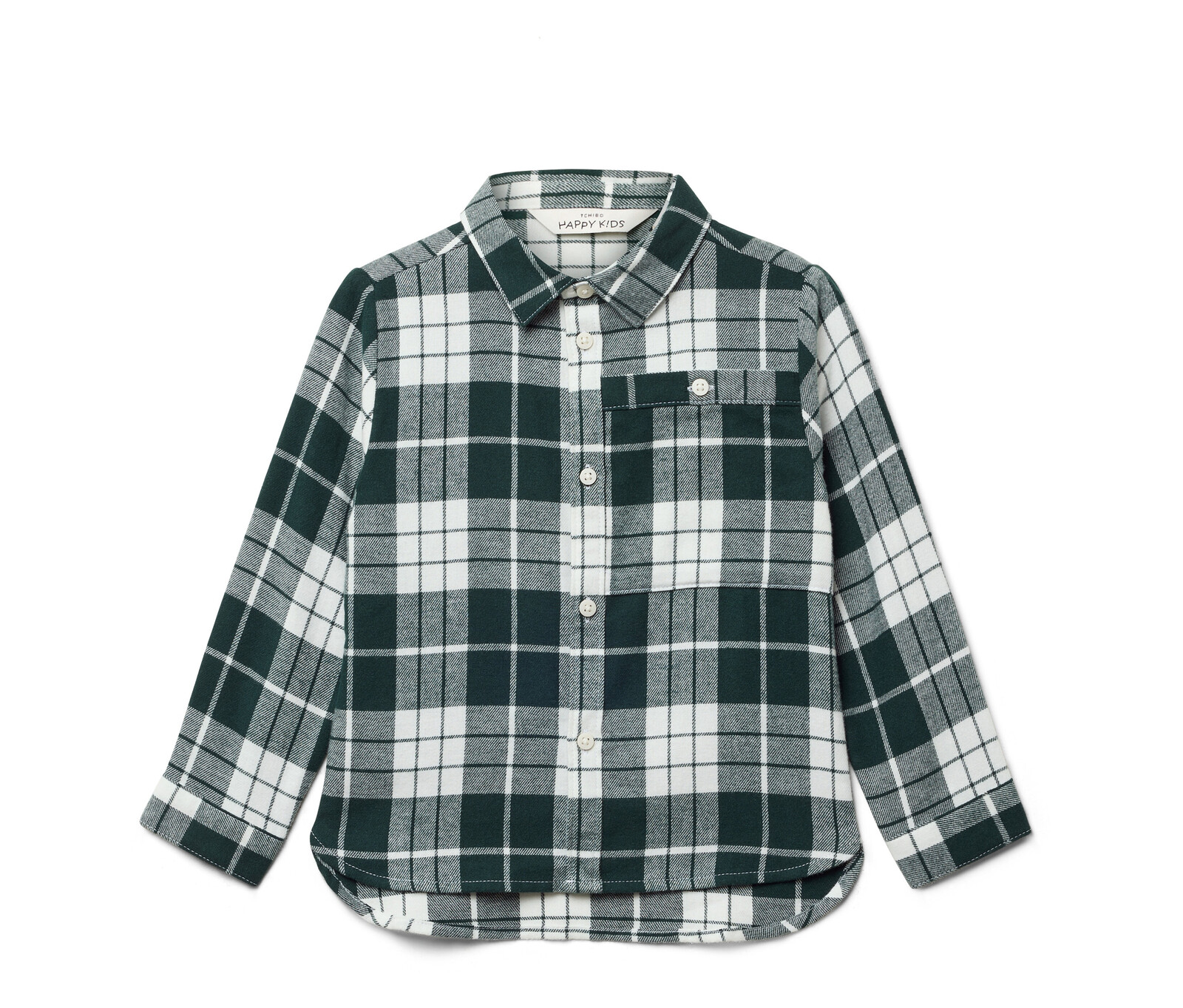 Tchibo - Dětská flanelová košile - pro kluky - vel. 122/128 - barva: bílá/kostkovaný