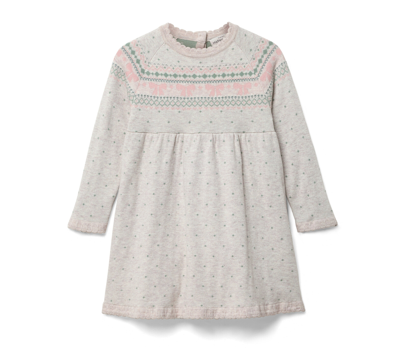 Tchibo - Dívčí pletené šaty - pro dívky - vel. 110/116 - barva: béžová