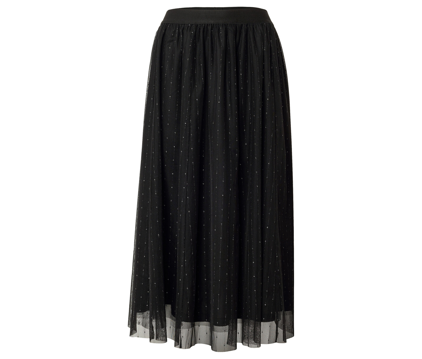 Tchibo - Tylová sukně se třpytkami - pro ženy - vel. L 44/46 - barva: černá