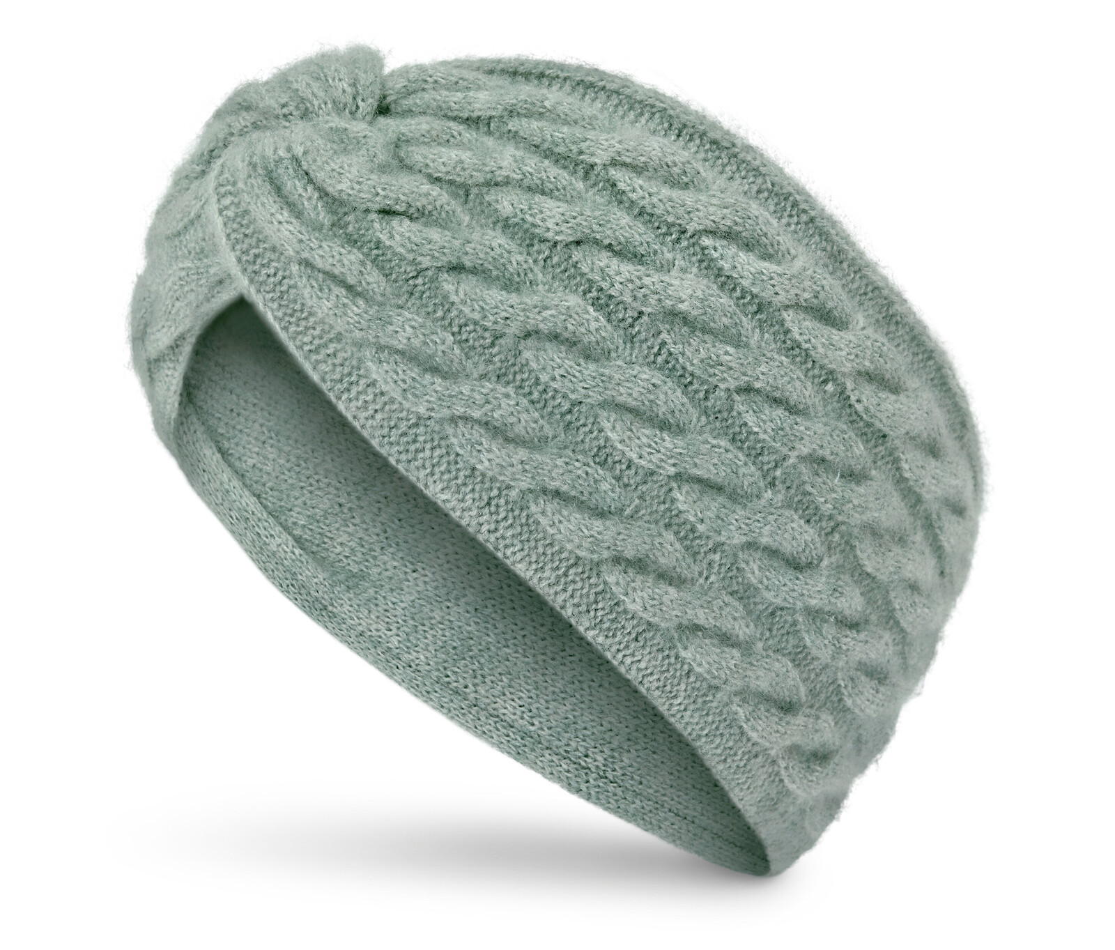 Tchibo - Čelenka s copánkovým vzorem - barva: zelená