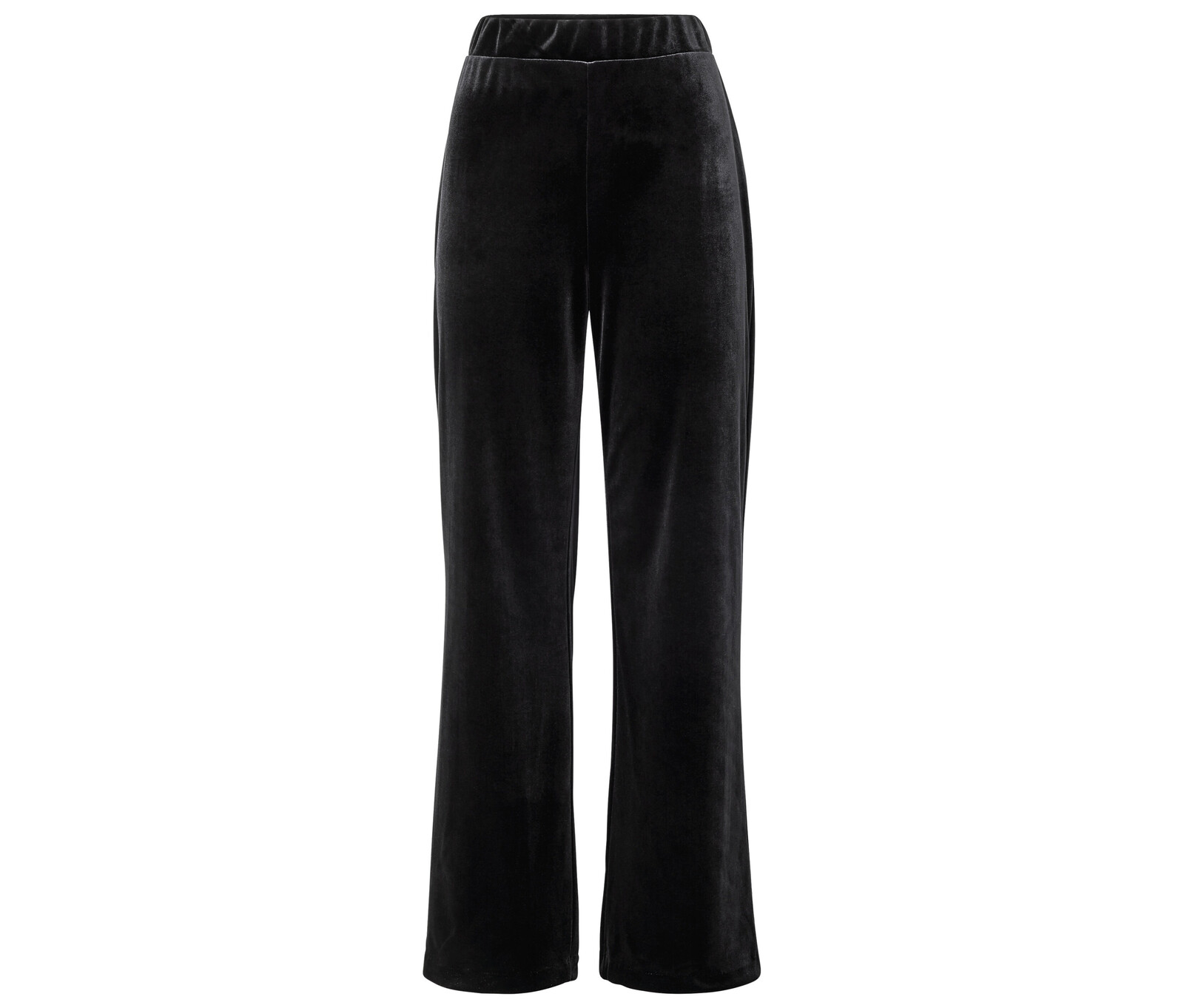 Tchibo - Sametové kalhoty se širokými nohavicemi - pro ženy - vel. XL 48/50 - barva: černá