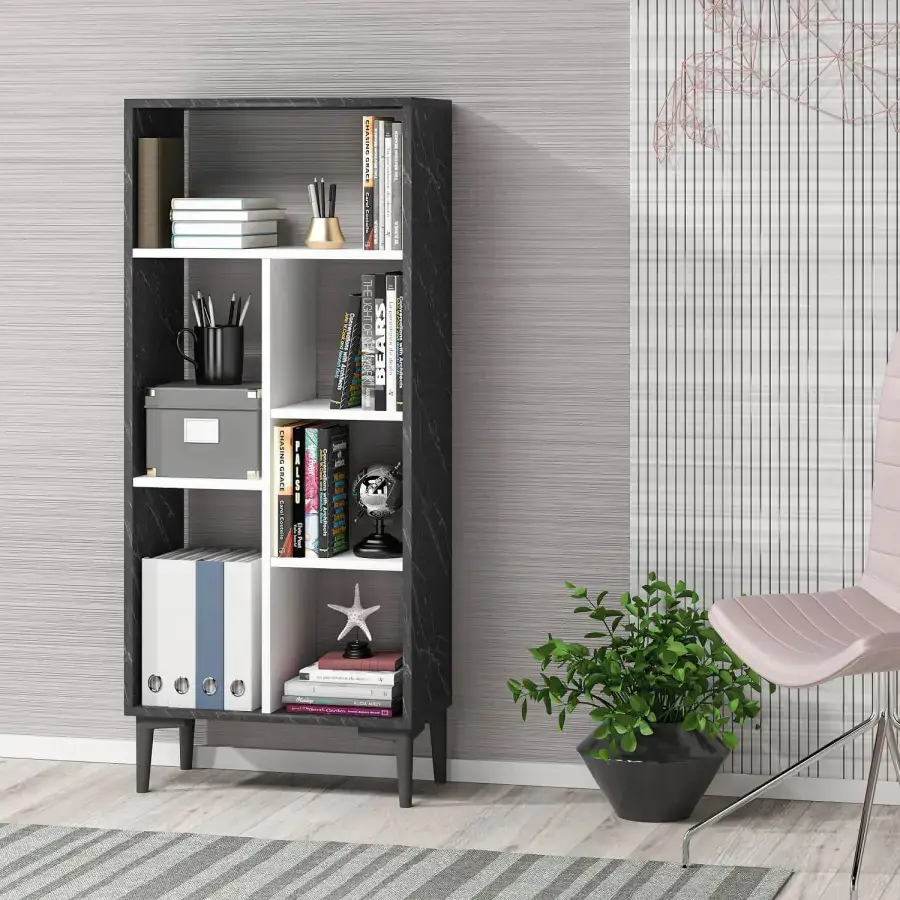 Casarredo Regál LOUDEN - antracit/bílá