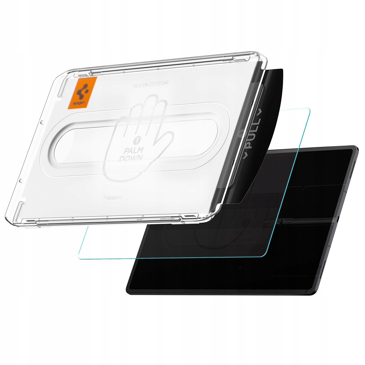 Sklo Spigen pro Galaxy Tab S11 Ultra, silné, 9H, s polohovacím rámečkem, x1