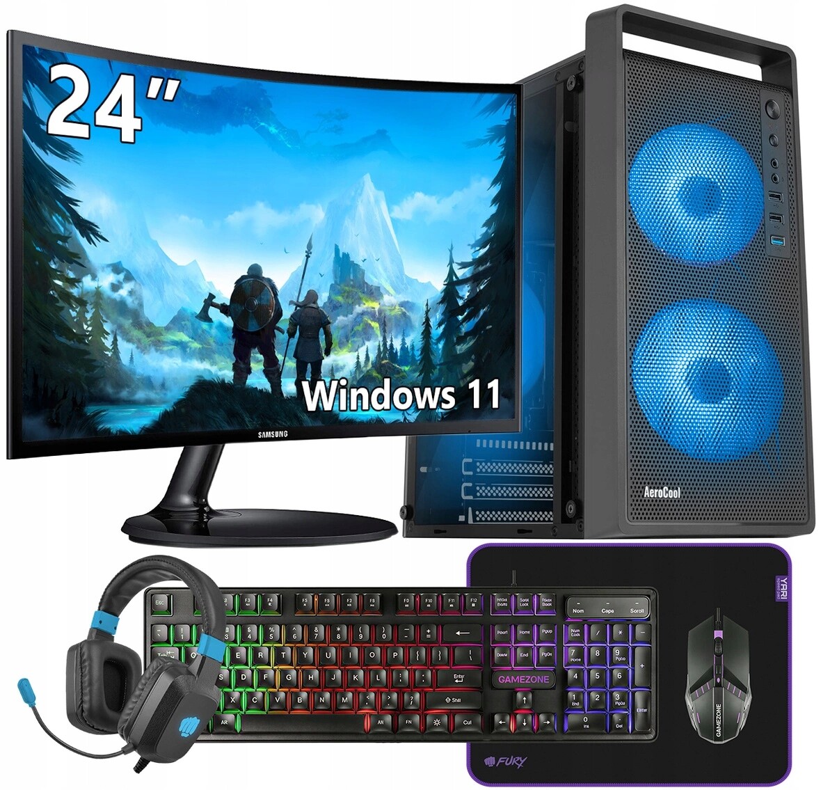 Herní Set Rtx 4060 i5 10400f 32GB DDR4 Ssd 512GB Monitor 24