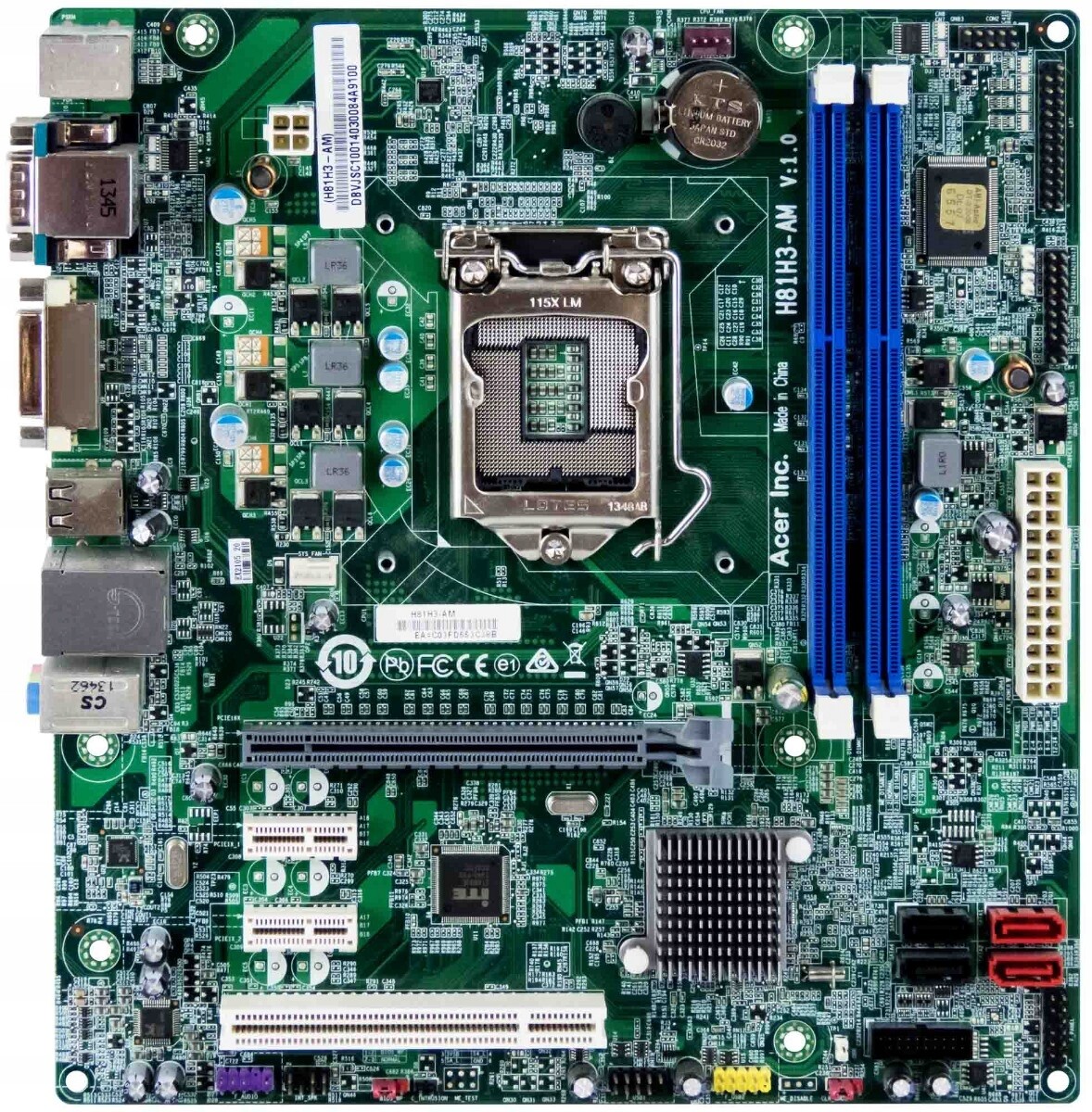 Acer H81H3-AM Intel H81 LGA1150 DDR3 Pcie Pci