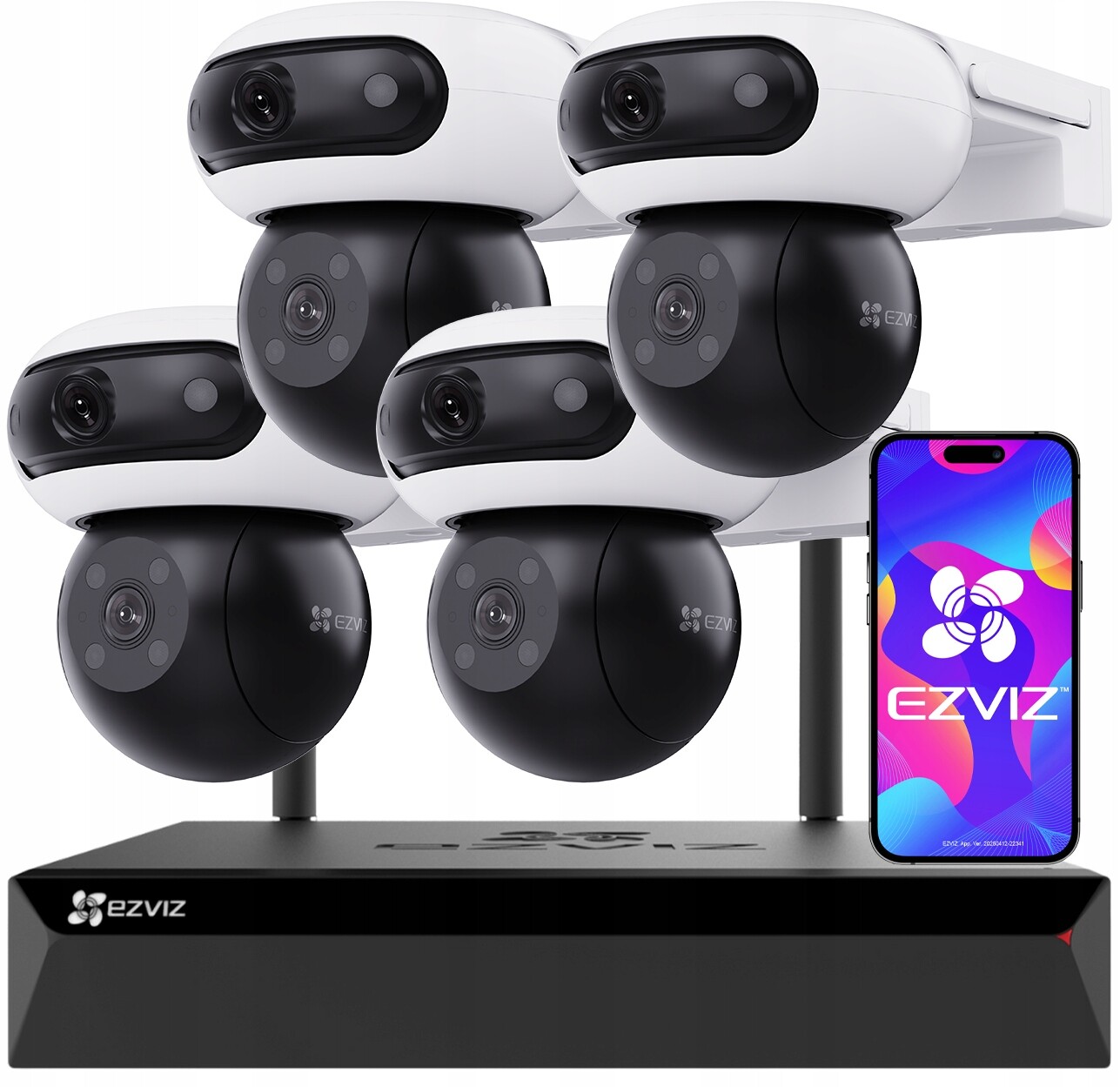 WiFi monitorovací sada Ezviz C90 2K+ 4MP x4 Detekce záznamníku 8 kanálů
