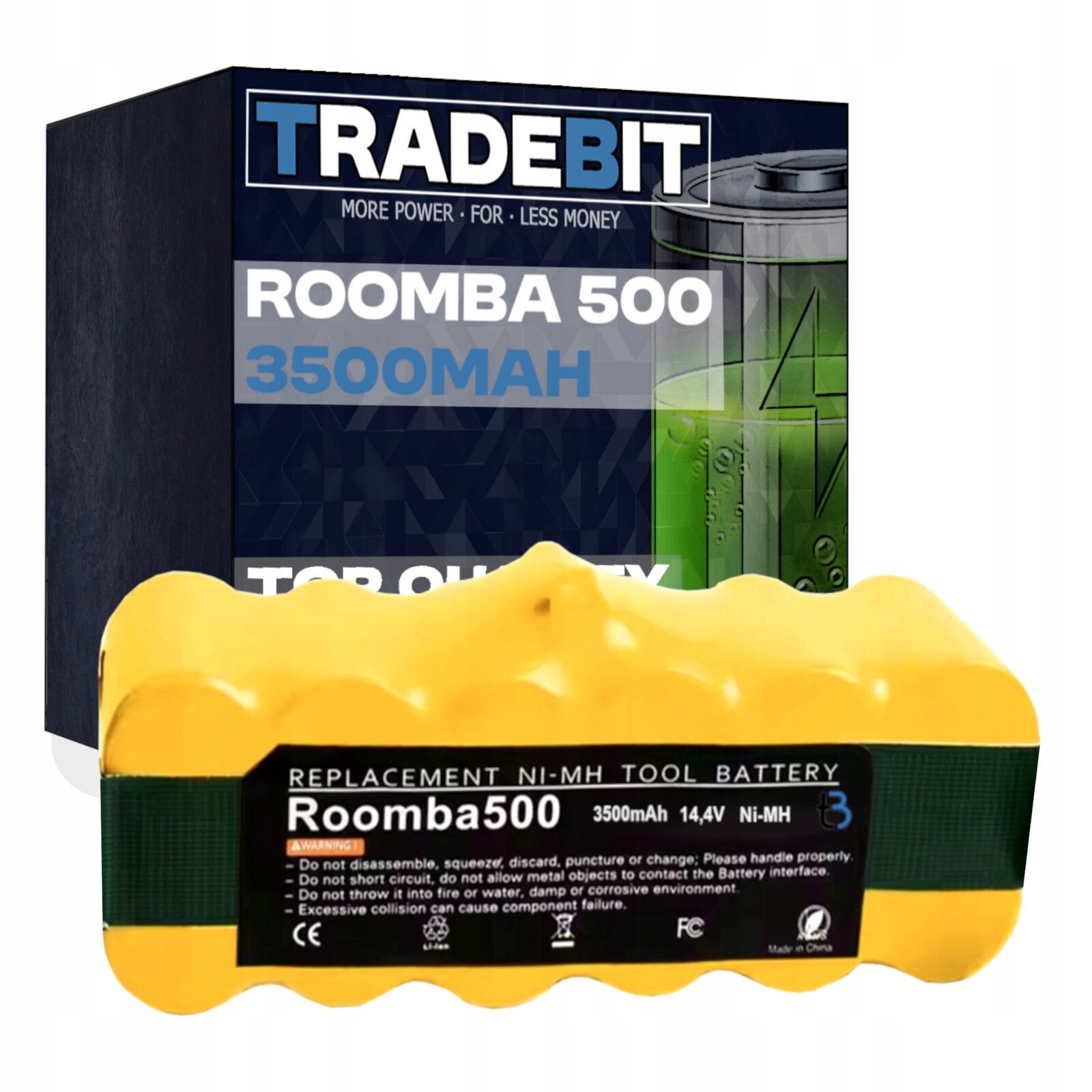 Baterie Akumulátor pro iRobot Roomba série 500 600 700 800 900 3500 mAh Ni-MH