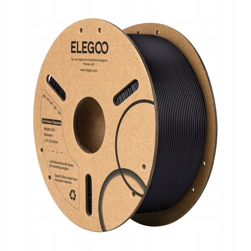 Elegoo Pla-cf Filament S Uhlíkovými Vlákny (černý) 1,75 MM 1 Kg