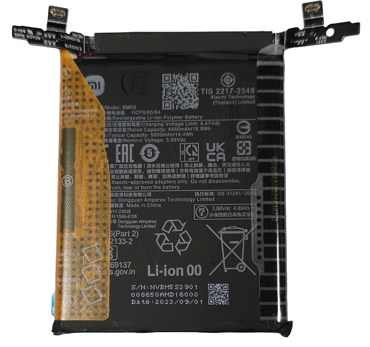 Xiaomi BM5S originální baterie pro Xiaomi 13T Pro