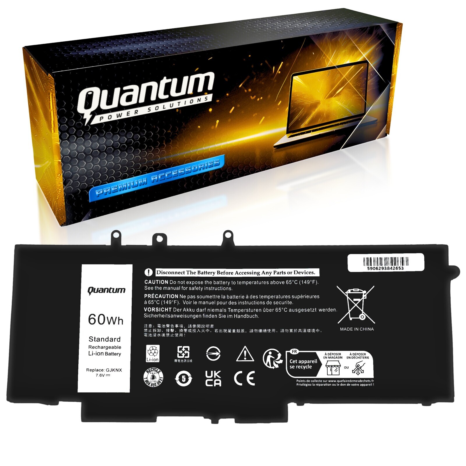 Baterie Gjknx pro Dell Latitude 5280 5480 5490 5580 5590 Precision 3520