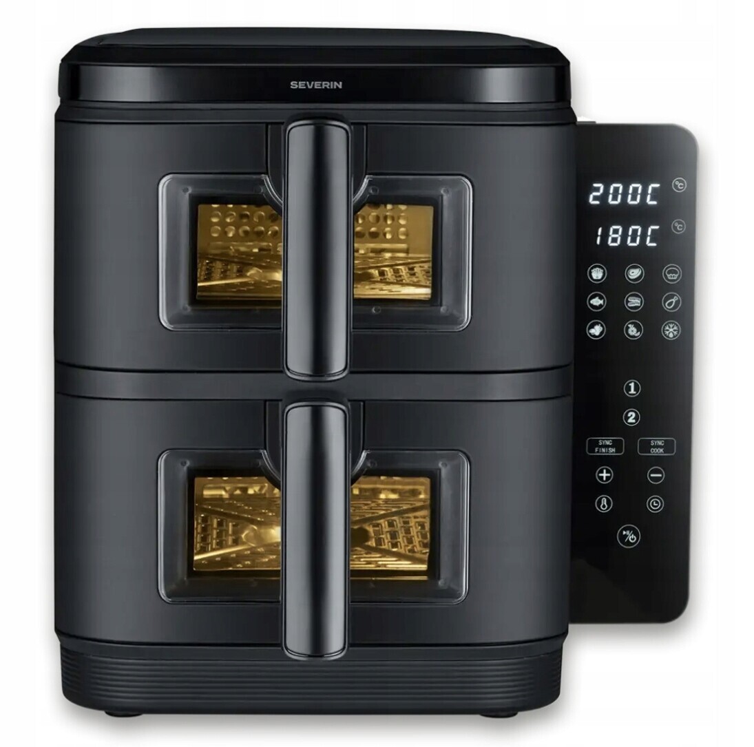 Severin Fr 2468 dvoukomorová fritéza Air Fryer vertikální
