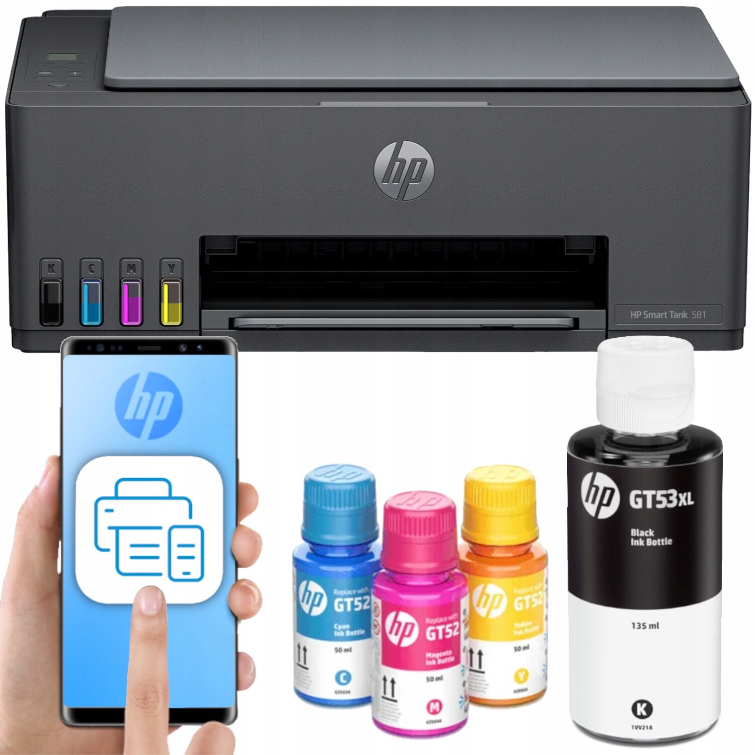 Inkoustová multifunkční tiskárna (barva) Hp Smart Tank 581