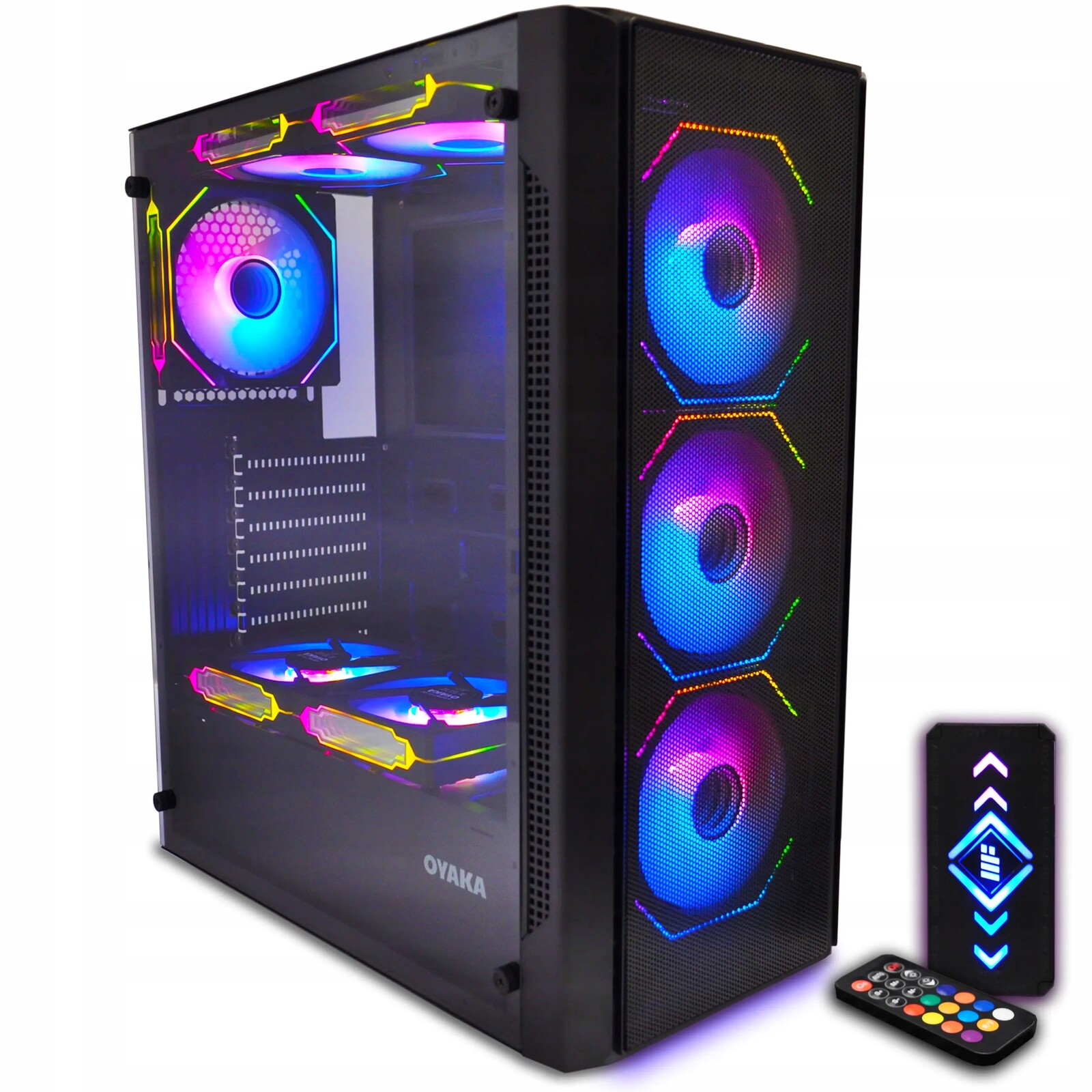 Počítačová Skříň pro počítač Oyaka Fusion Tower FT-G1 6x ventilátor, počítačová skříň pro Pc