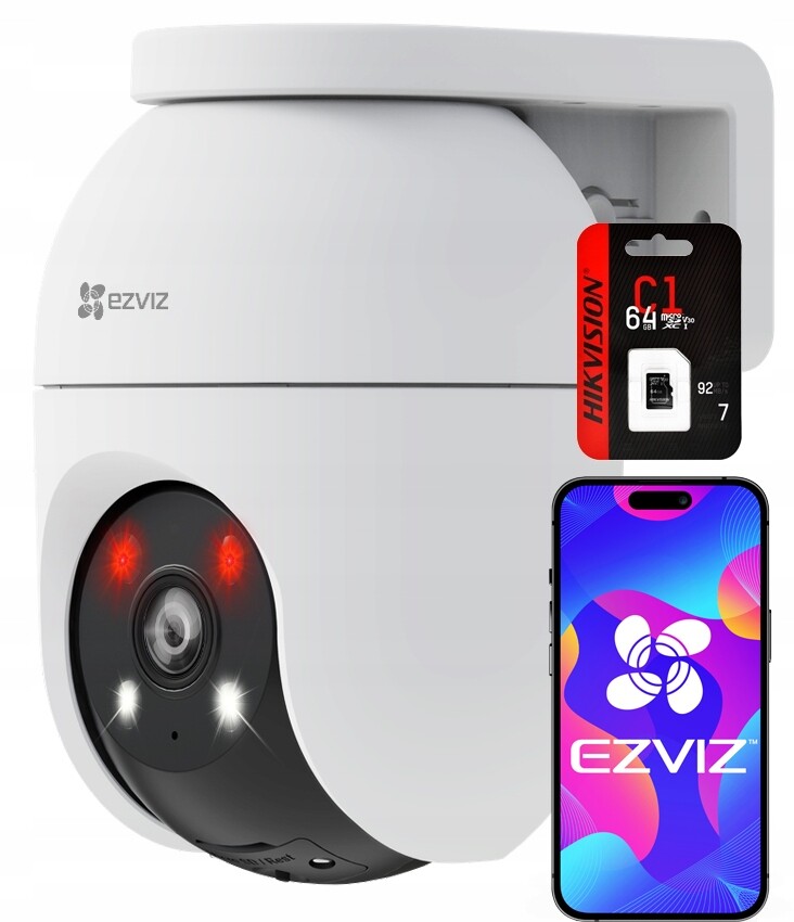 WiFi kamera Otočná 5Mpx Ezviz C8C 3K Externí Audio 64GB microSD karta