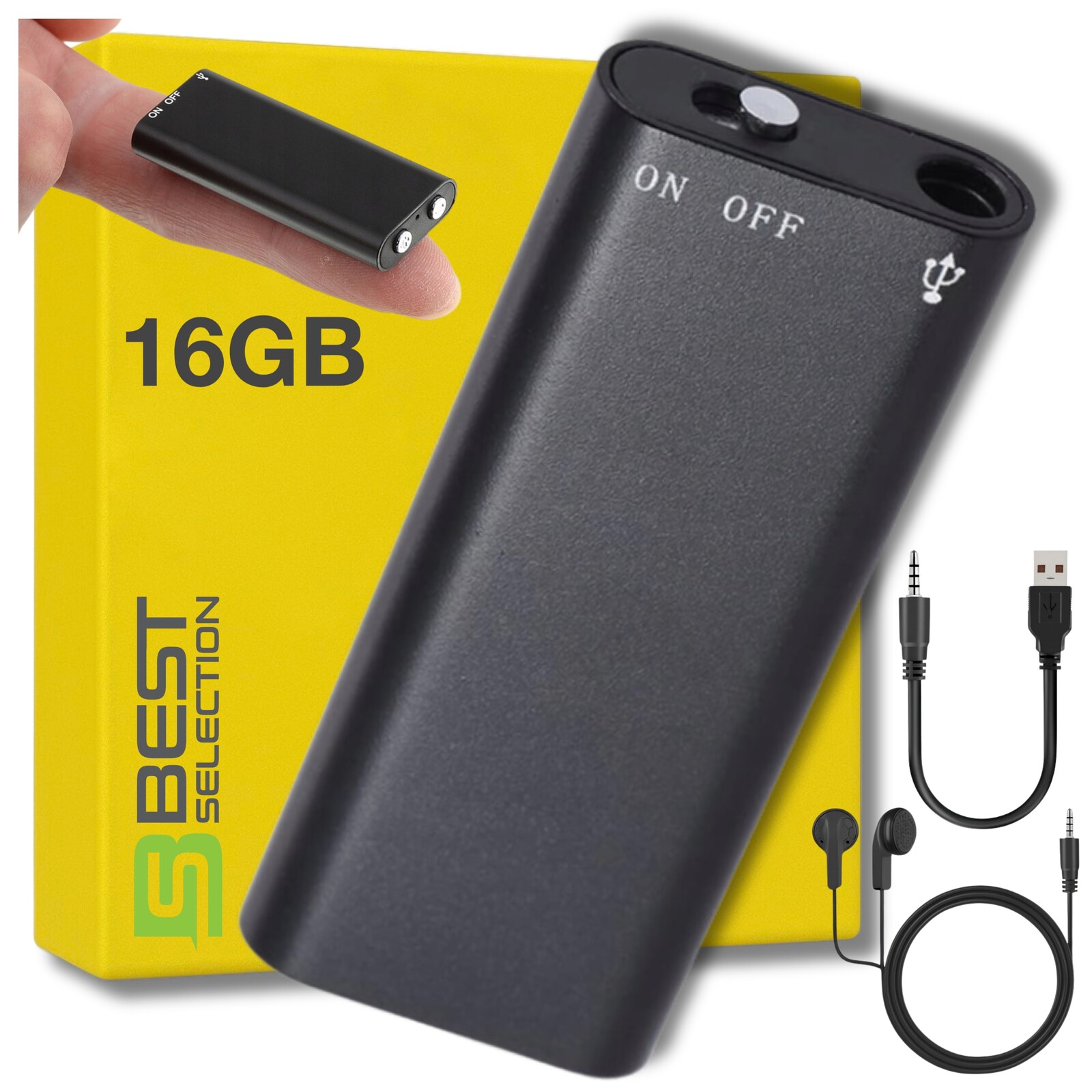 Diktafon Pluskwa Mini Špionážní odposlech Detekce Diskrétní záznamník