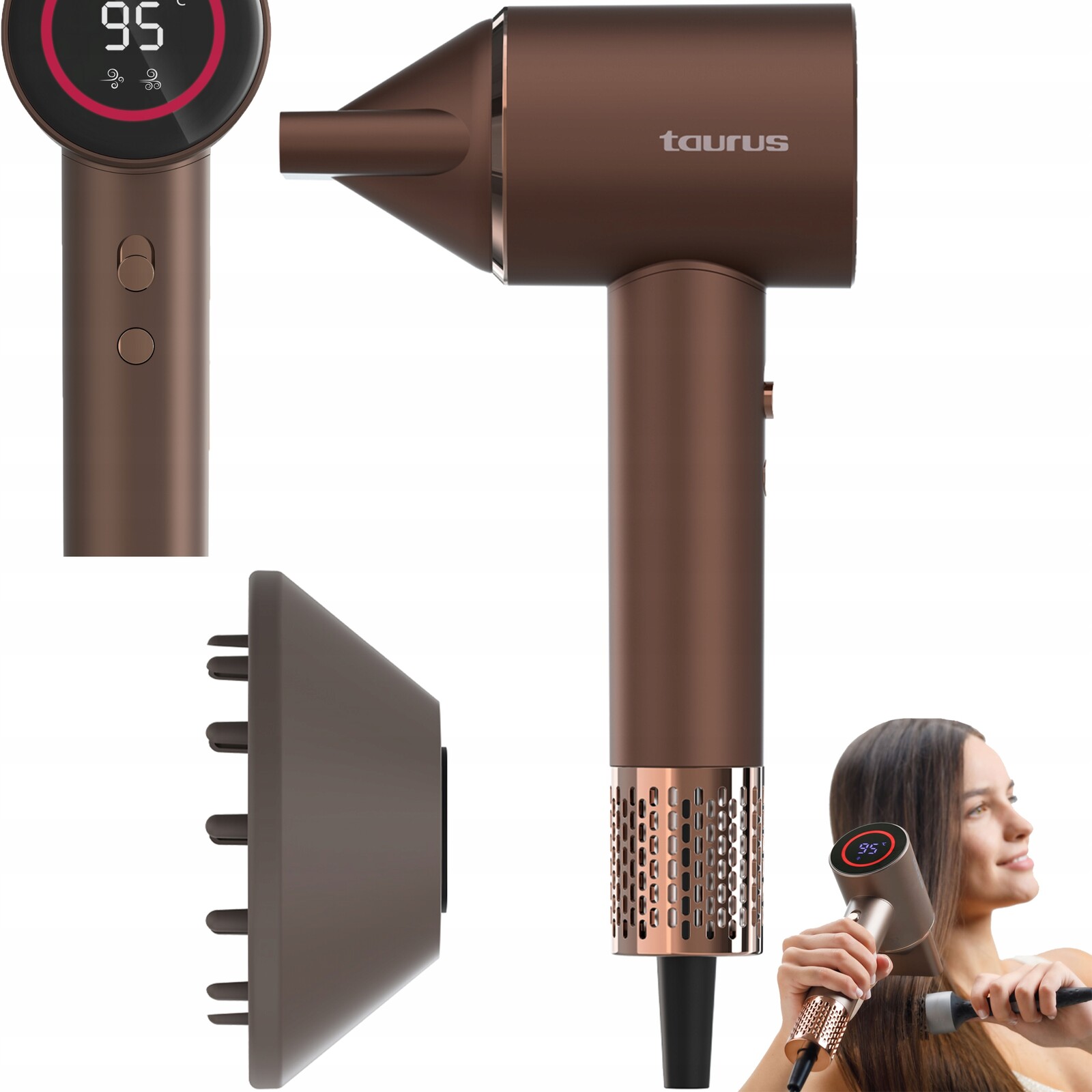 Fén Vlasů S Ionizací Taurus Digital Force Protect Plus 1600W