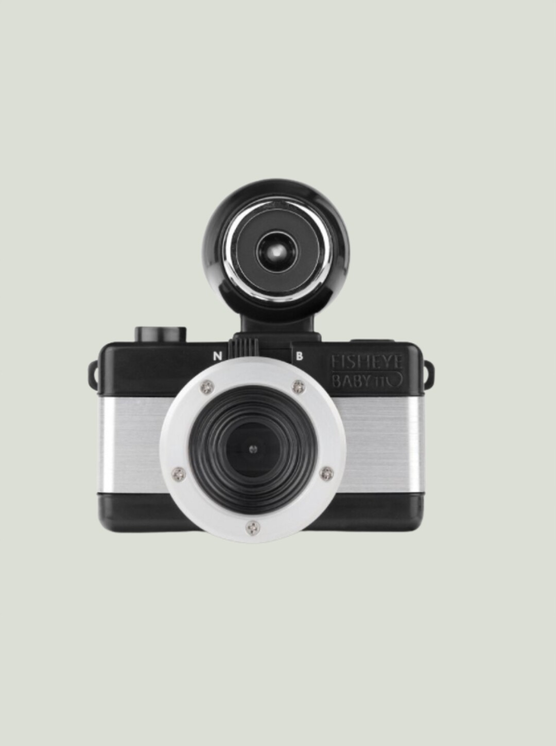 Analogový fotoaparát Fisheye Baby 110 – Metal Black Lomography