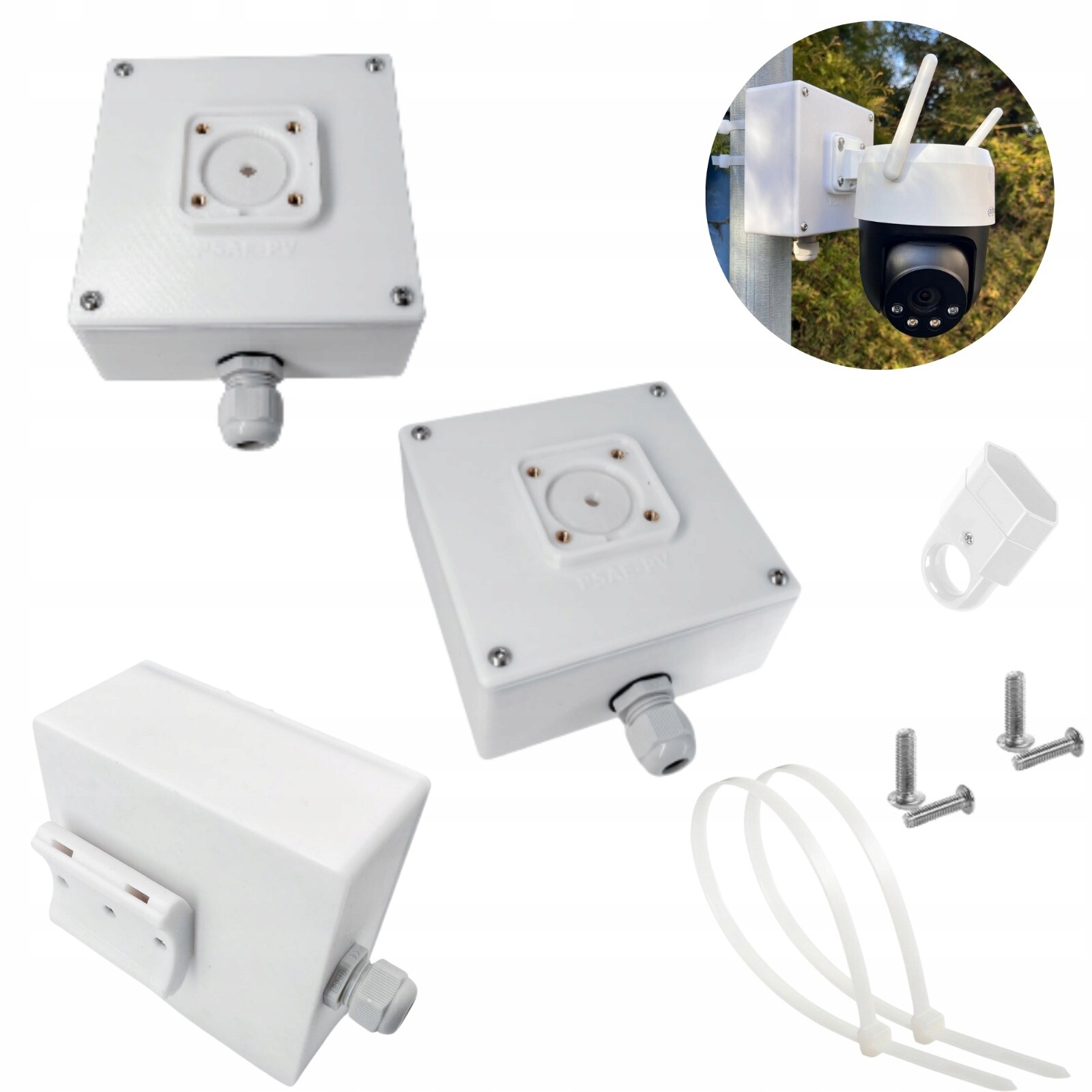 Plechovka S Těsněním Pro Kameru Dahua Picco A2 P5AE-PV Montáž Žlabu, Sloupu