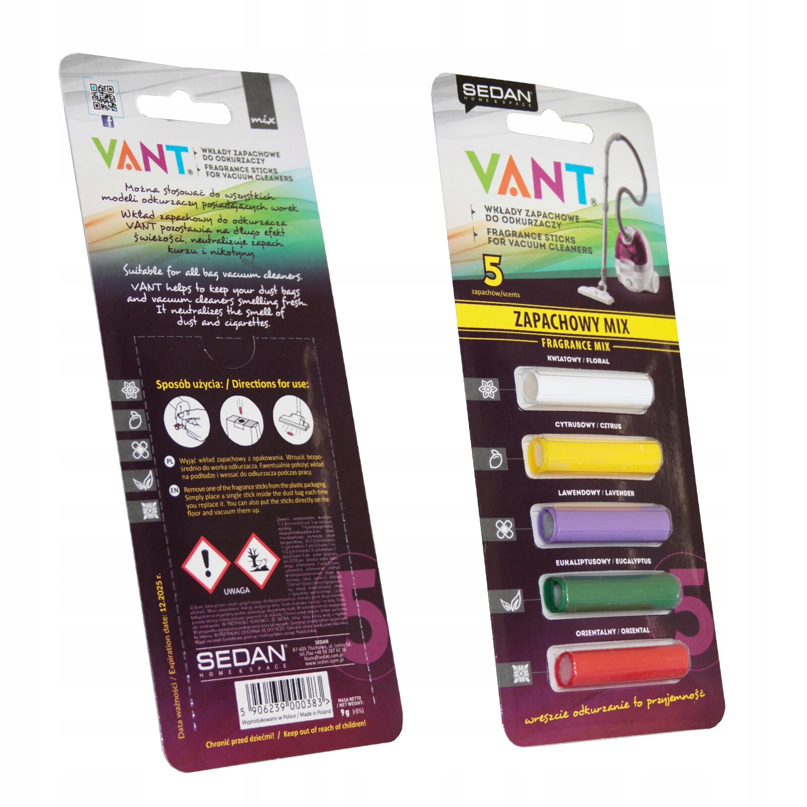 5 x Vonná Vložka Do Vysavače Vant MIX