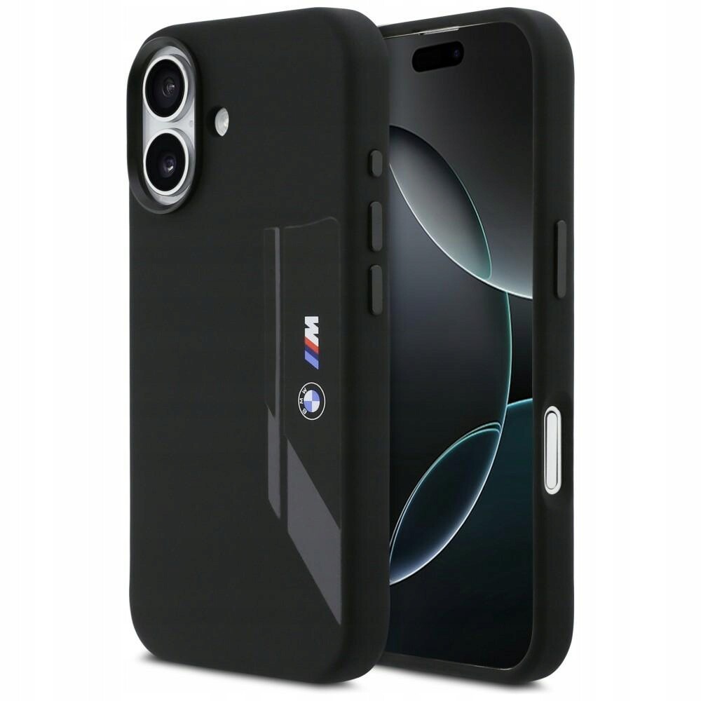 Pouzdro Bmw M Silicon Vertical Logo MagSafe pro iPhone 17, černé