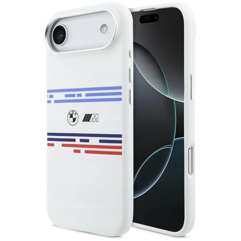 Pouzdro Bmw M Silicon Horizontal Line MagSafe pro iPhone Air, bílé