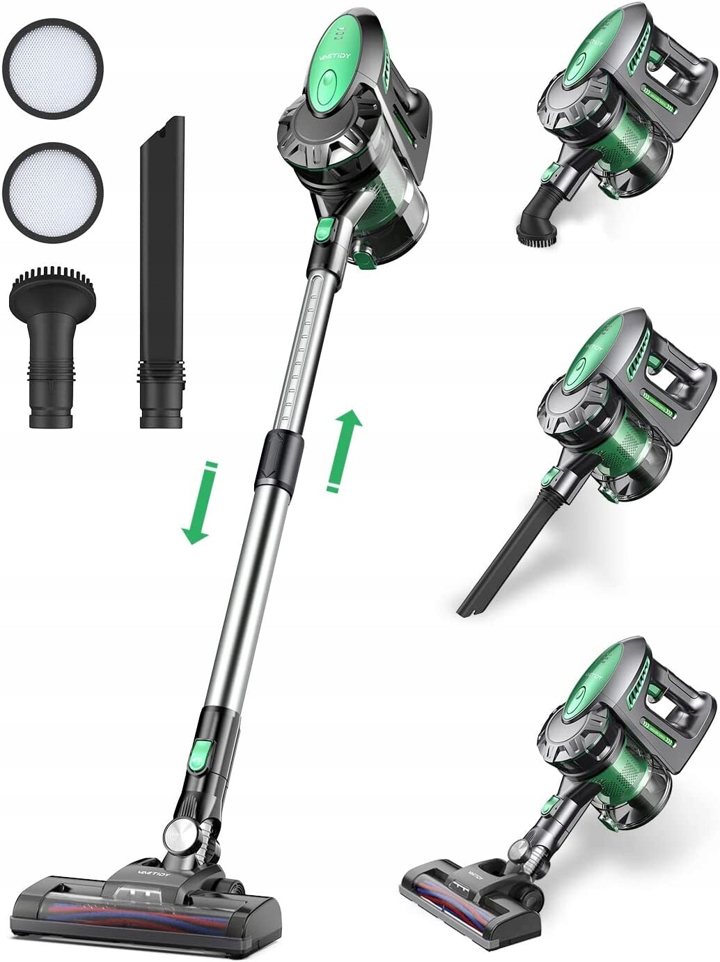 Tyčový vysavač Vactidy V8 stříbrný/šedý