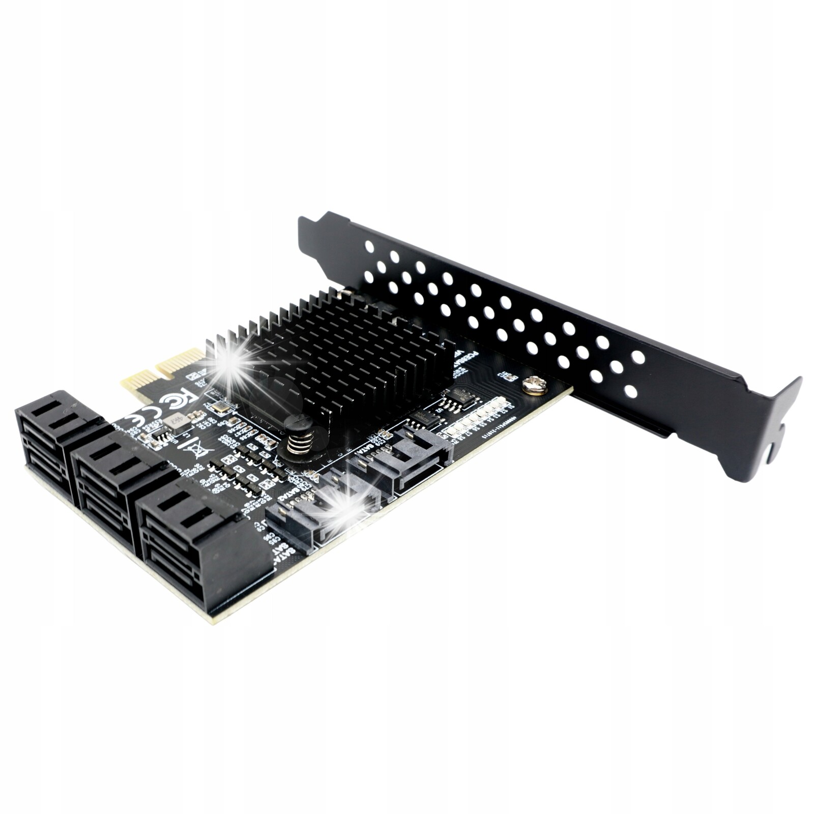 Karta adaptéru pro počítač Pci PCIe 1X na 8x Sata 3.0 Serial Ata
