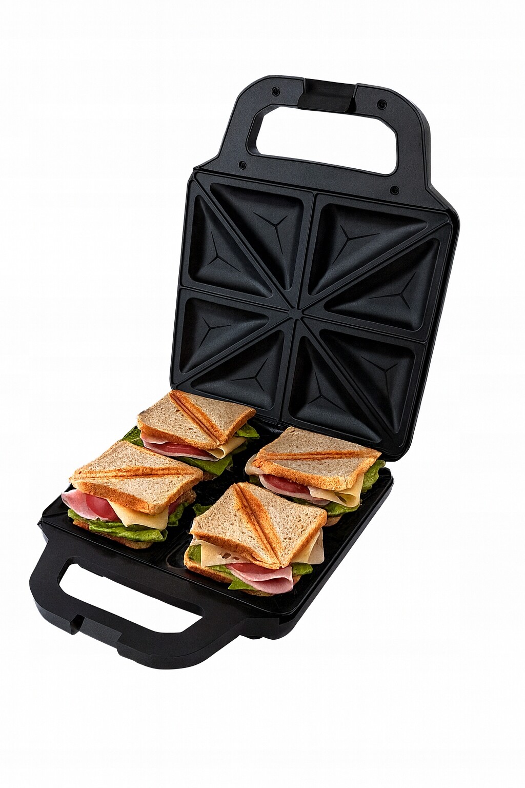 Hoffen Vaflovač XXL 1400 W – křupavé vafle jako z kavárny, 4 kusy najednou