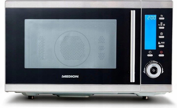 Prostorná Dobrá Mikrovlnná Trouba 900W 25L Časovač Rozmrazování 10 Programů LCD