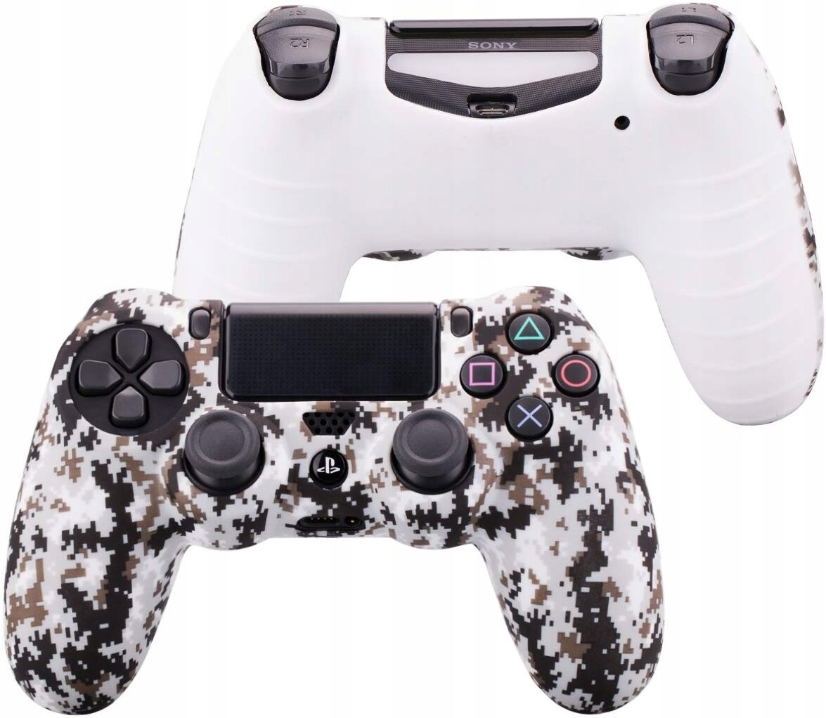 Silikonová Krytka Pouzdro Silikonová Krytka Pad PS4 Pro Slim Bílé Pixely