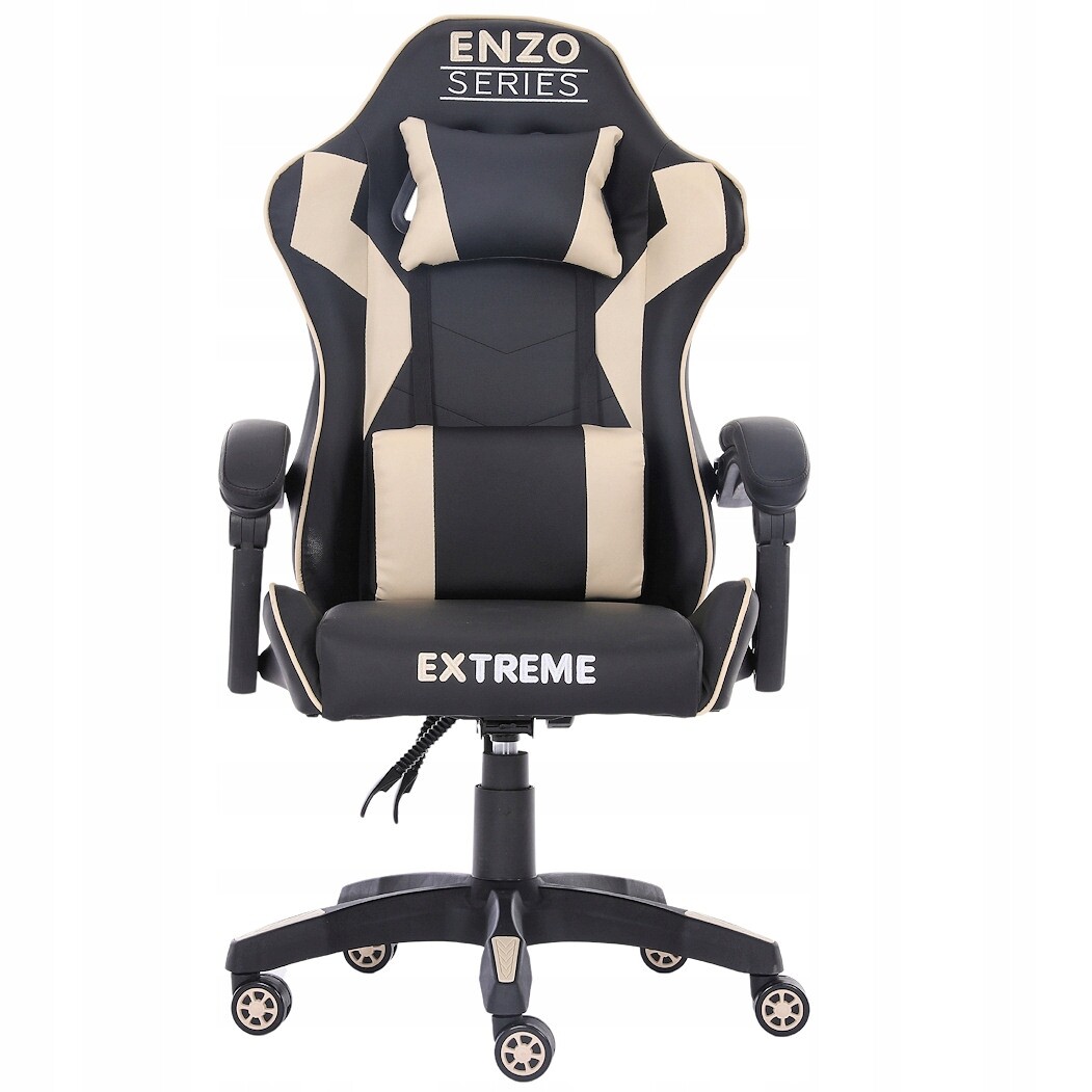 Herní židle Extreme Enzo ergonomická otočná béžová