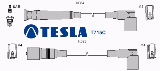 T715C (T027B, T173C) Zapalovací kabely Tesla, Bmw