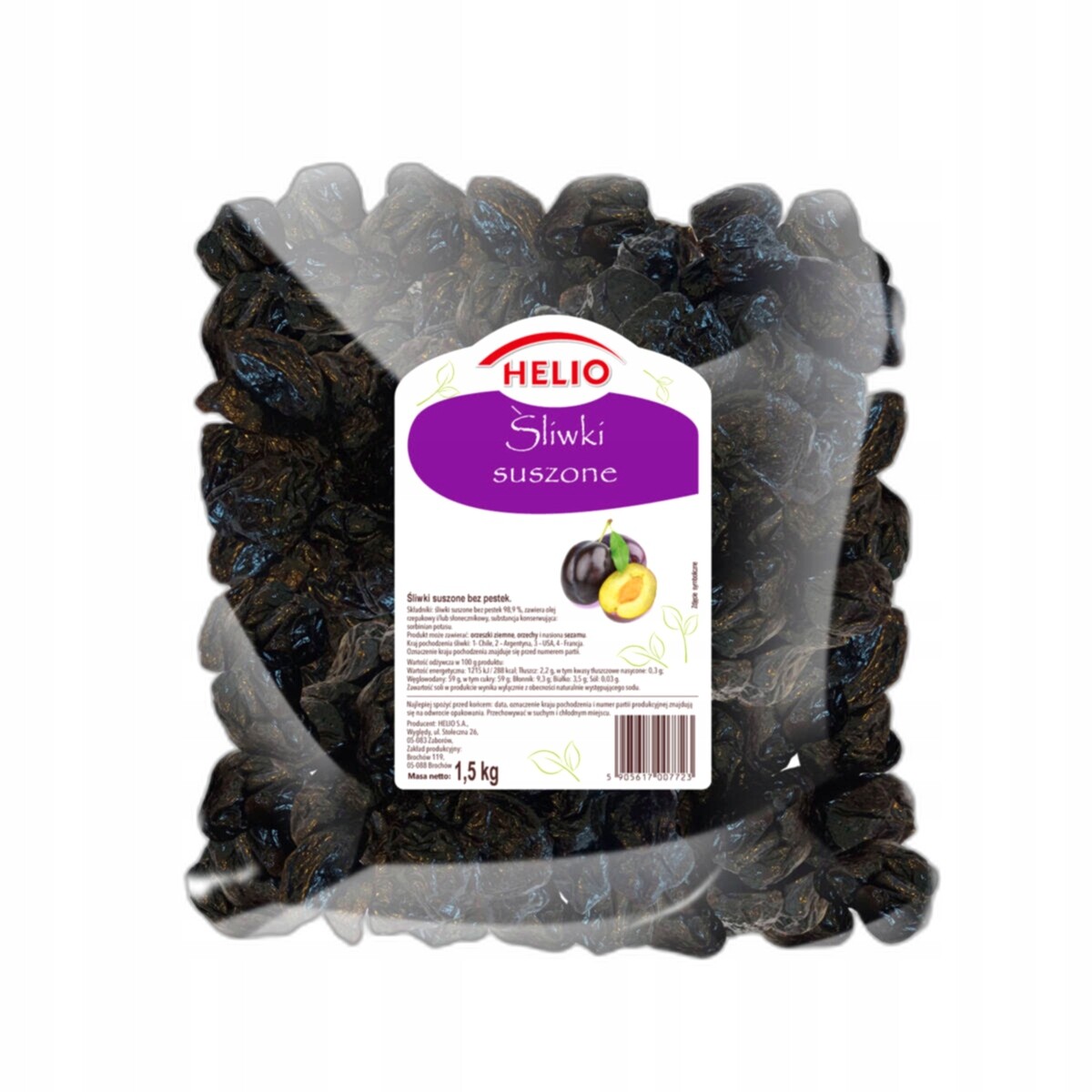 Kalifornské sušené švestky Helio bez pecek 1,5 kg