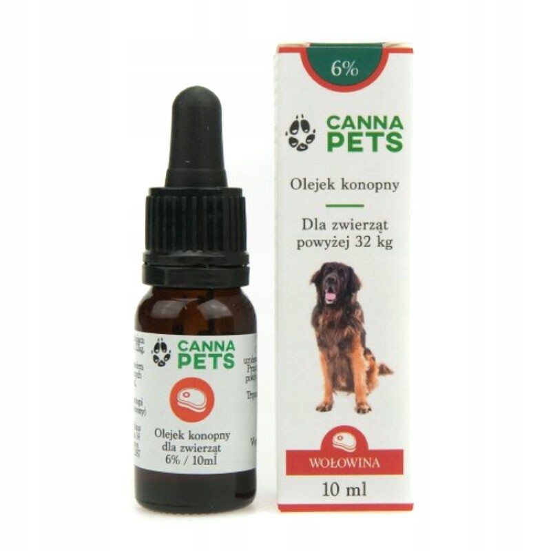 Konopný olej pro zvířata Canna Pets 6% s příchutí hovězího masa 10 ml