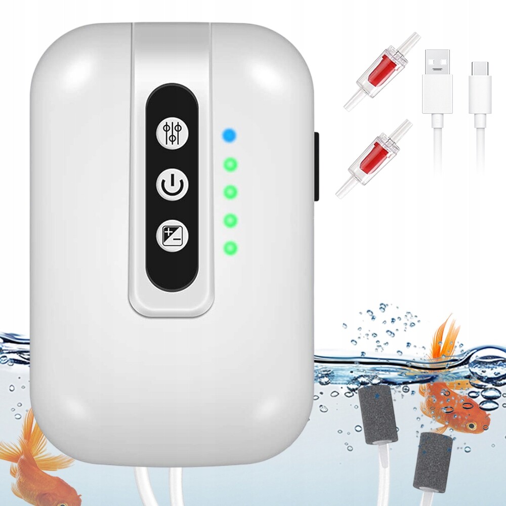 Provzdušňovač Vzduchové Kyslíkové Čerpadlo Pro Akvárium 180 L/h Usb Regulovatelné