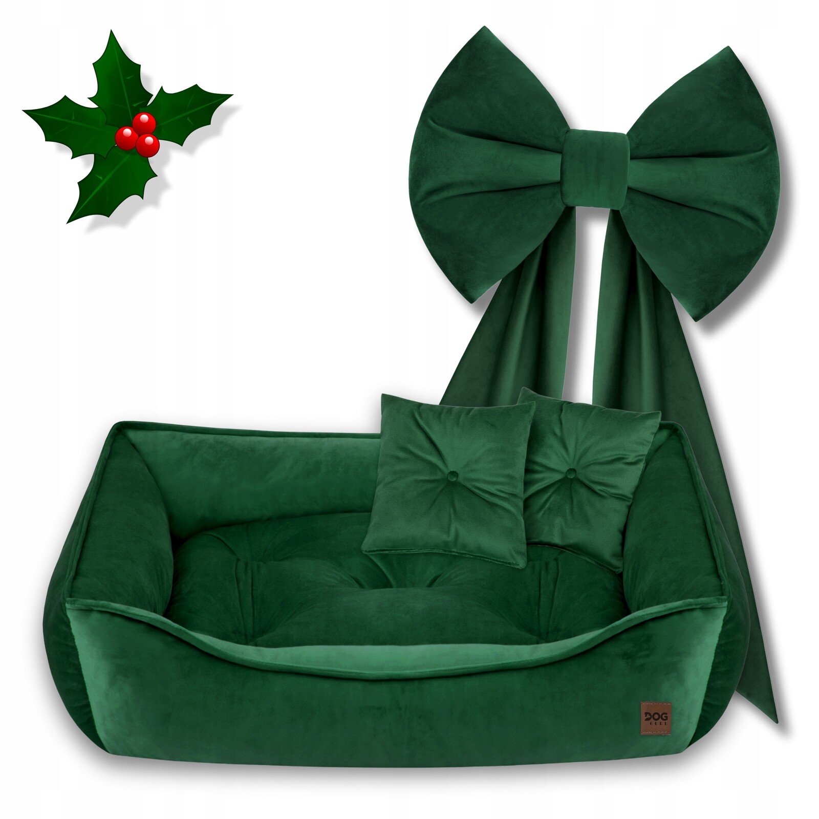 Světový Set Pelíšek Marco Pro Psa 70X60 Mašle Glam Zeleň