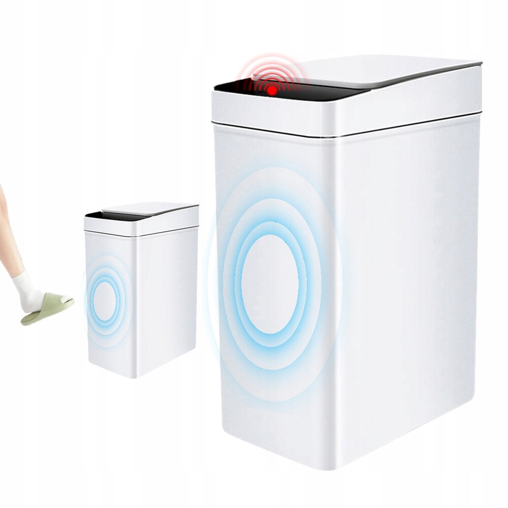 Inteligentní Odpadkový Koš Se Senzorem 12 L Do Kuchyně A Jídelny, Bílý