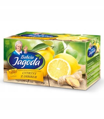 13 x Ovocný čaj Babcia Jagoda Citron s zázvorem, 20 sáčků