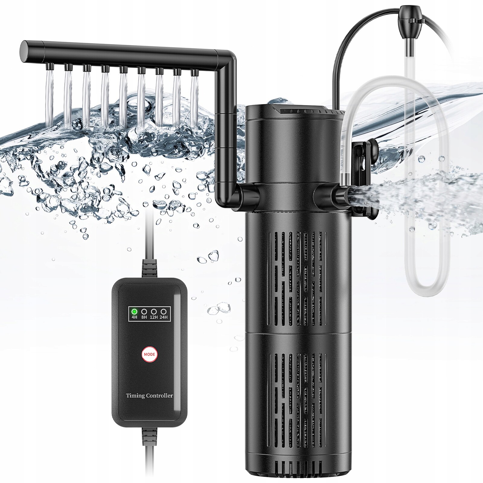 Vnitřní filtr akvária 5V1 Biologický, s Uv-c lampou 1200L/H, do 300L