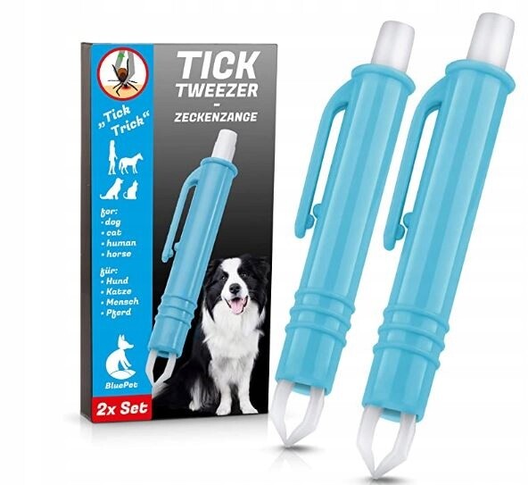 Pinzety, háčky na odstraňování klíšťat proti parazitům Bluepet