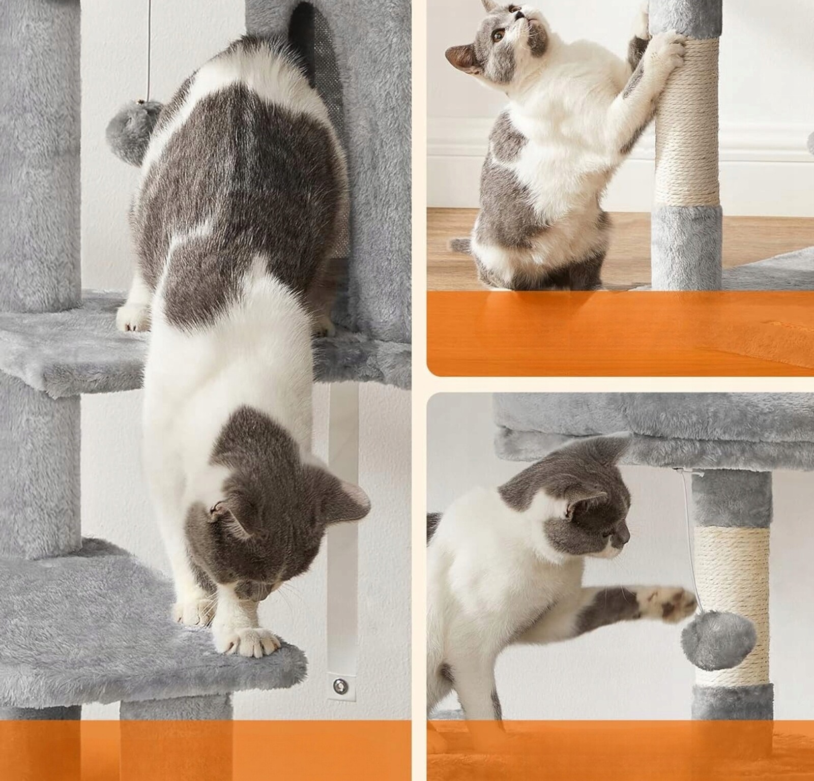 Vysoký škrabák, pelíšek, škrabací sloupek, věž Feandrea 101 – 160 cm