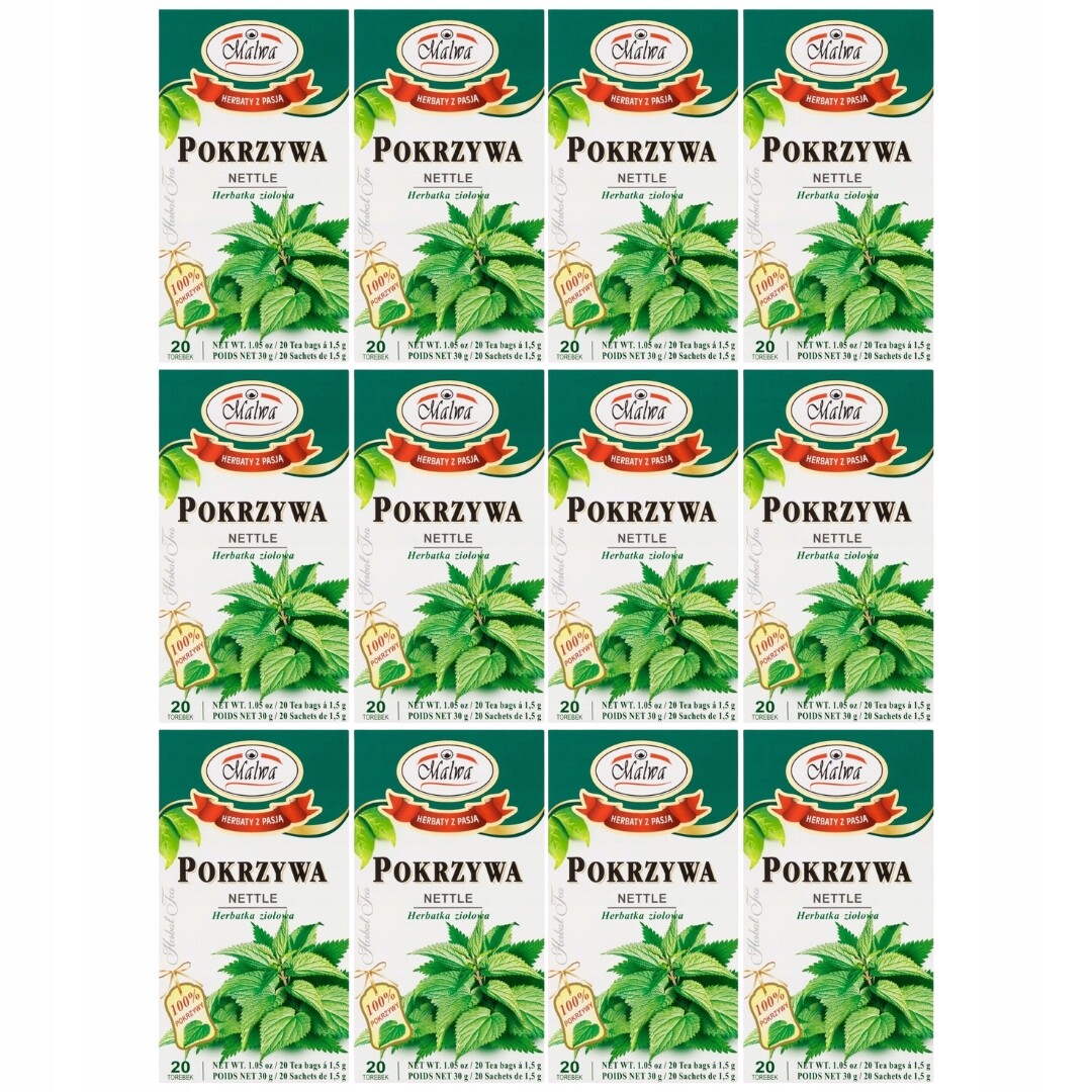 Bylinný čaj Malwa s kopřivou 30 g (20 x 1,5 g) x 12 kusů