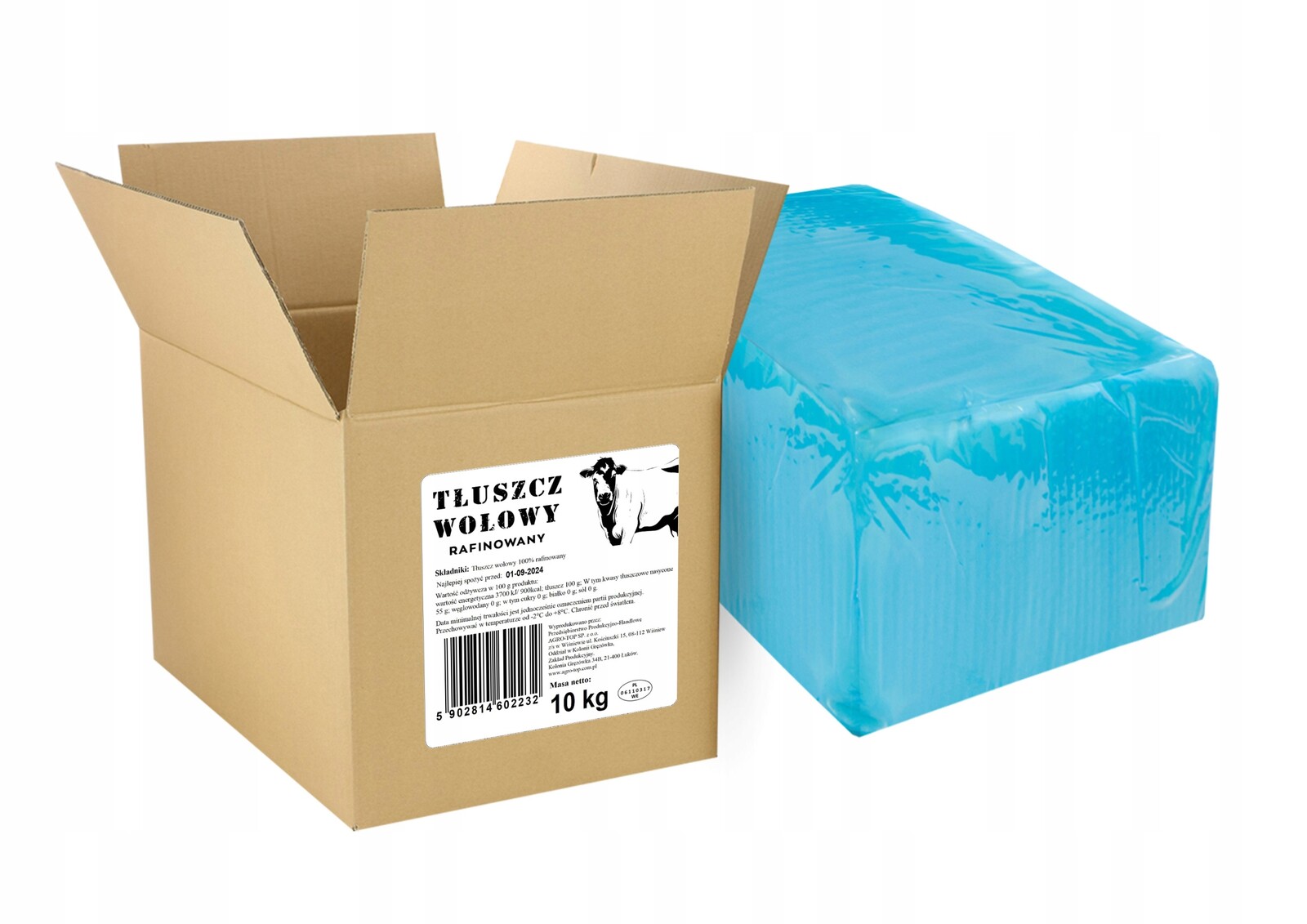 Rafinovaný hovězí tuk v bloku 10 kg Agro-Top