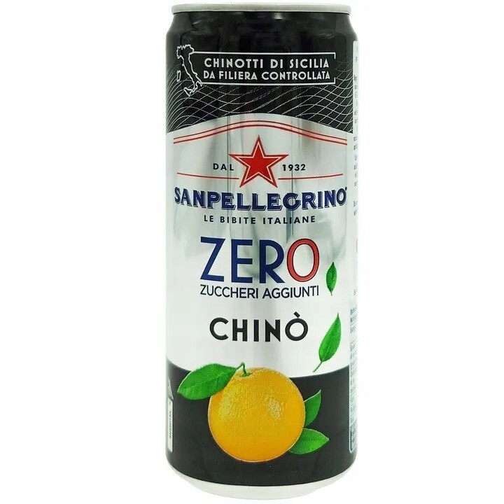 17 x Sycený nápoj Chinò Zero bez cukru italský 330 ml San Pellegrino