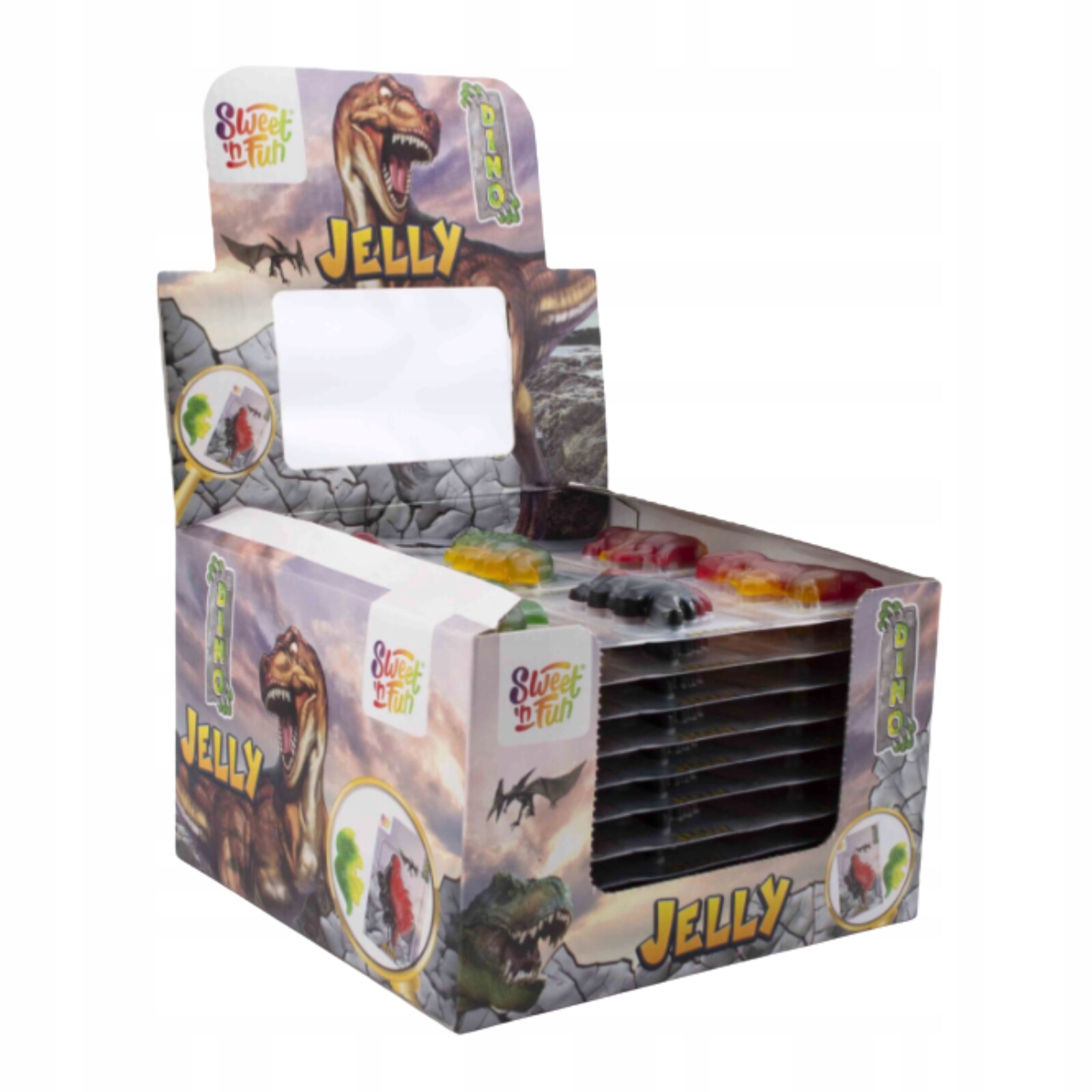 Maxco Želé Bonbony ve tvaru dinosaurů MIX Jelly Lahodné Želé Bonbony 66x11g