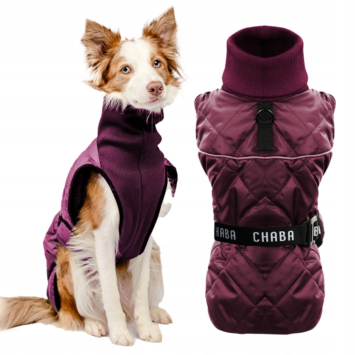 Zimní kabátek pro psa Vogue Teplá bunda, oblečení pro psa, velikost 4XL, barva vínová