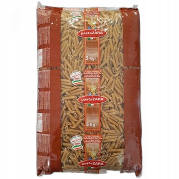 Těstoviny jednorázové trubičky 5 kg celozrnné, bez přidaných vajec