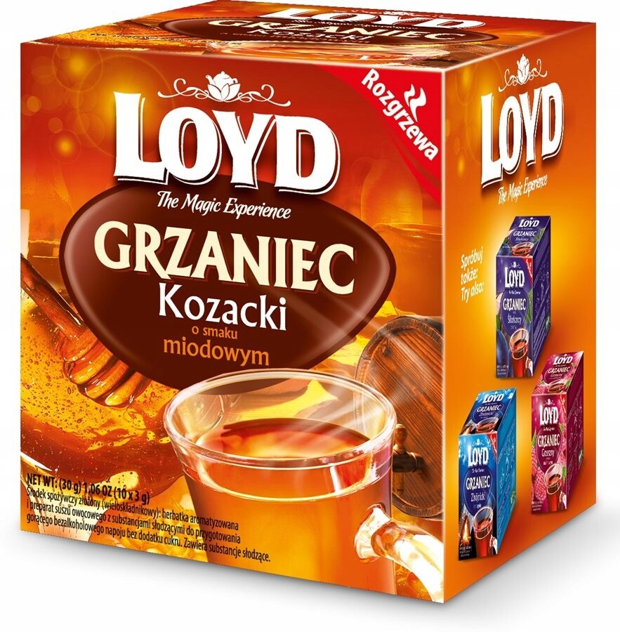 13 x Loyd Zimní hřejivý Čaj Kozacký ohřívač Medový 10 sáčků